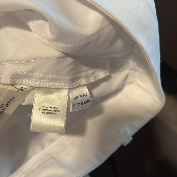 NWT Ann Taylor City Shorts Womens 14 Devin Fit Straight Stretch Flat Front White - Picture 9 of 12